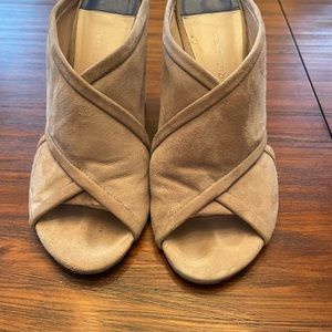 Stuart Weizman suede block heels
